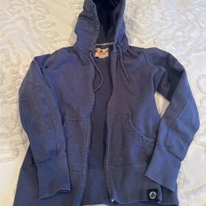 American Giant Navy blue classic zip hoodie jacket women’s sml thick sweatshirt